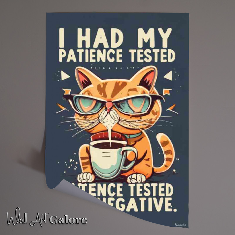 Buy Unframed Poster : (Cute Angry cat Patience tested)