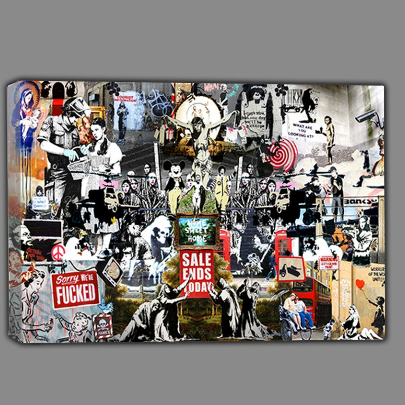 Buy Canvas : (Banksy collage)