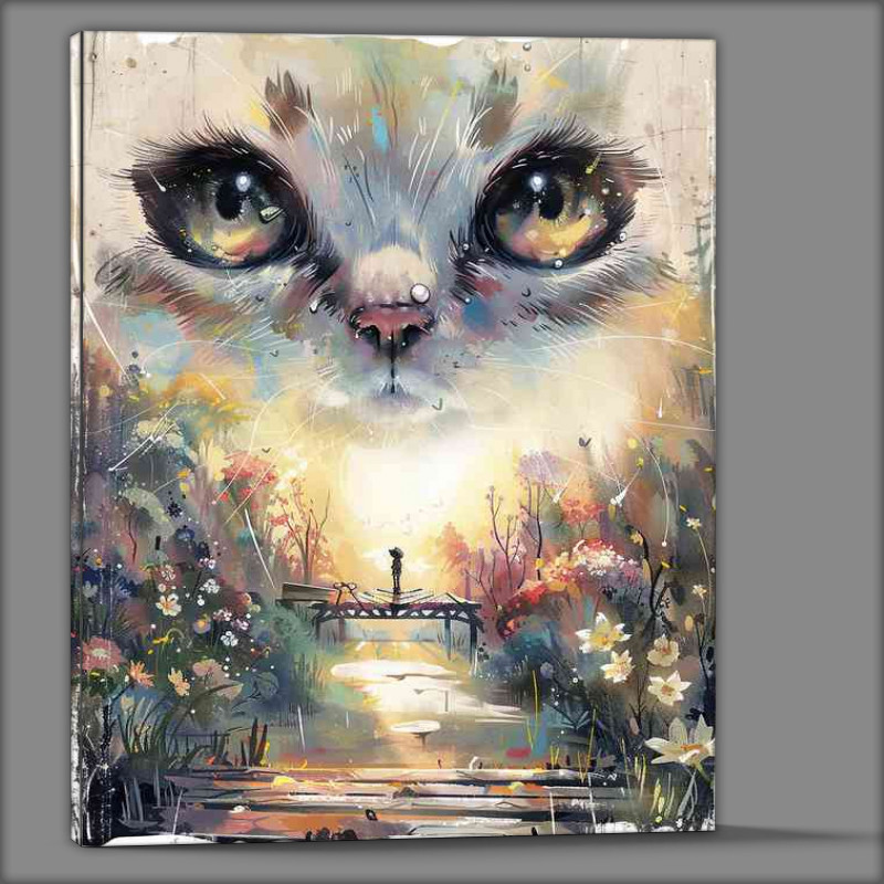 Buy Canvas : (Cute cat in the medows)