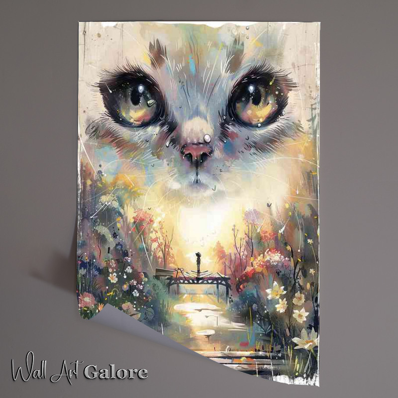 Buy Unframed Poster : (Cute cat in the medows)