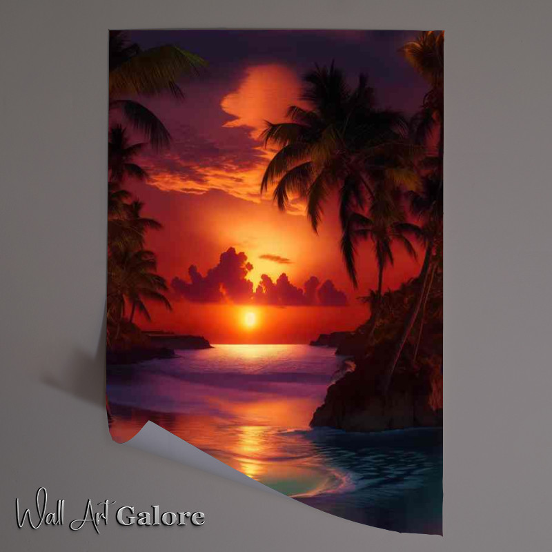Buy Unframed Poster : (Ethereal Eclipse on Mystic Waters)
