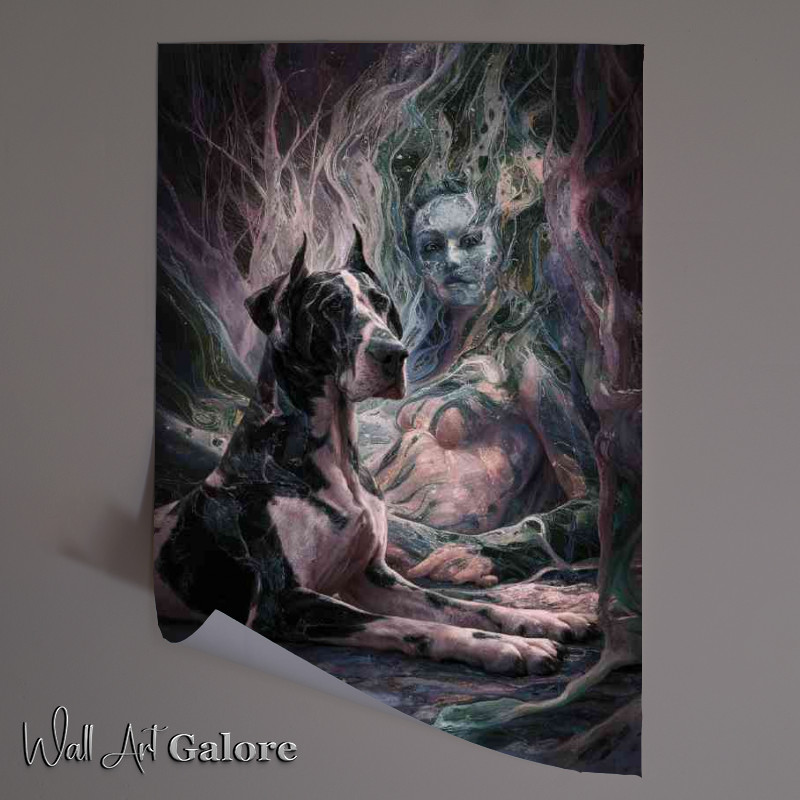 Buy Unframed Poster : (Great Dane and the master)