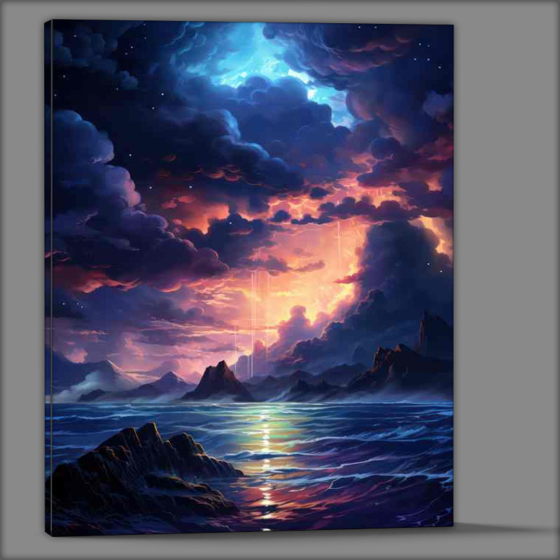 Buy Canvas : (Fantastical Floating Lotus Lagoons)