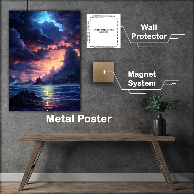 Buy Metal Poster : (Fantastical Floating Lotus Lagoons)