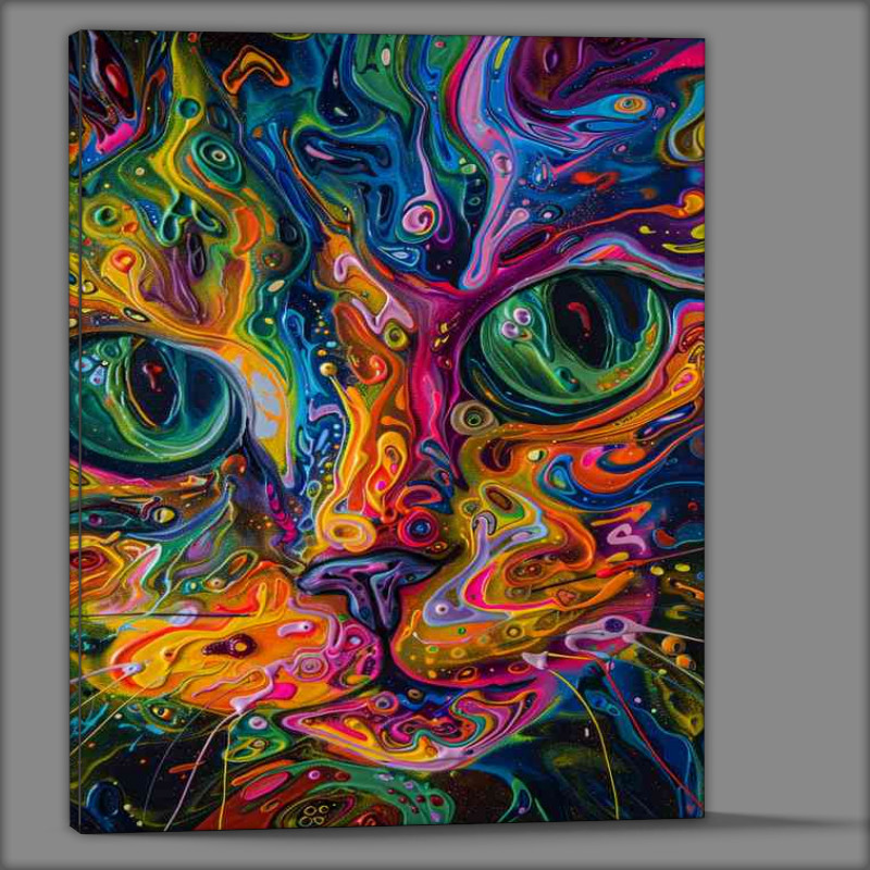 Buy Canvas : (Liquid Painted Cats head)
