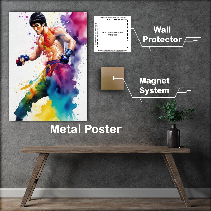 Buy Metal Poster : (Bruce Lee water splash)