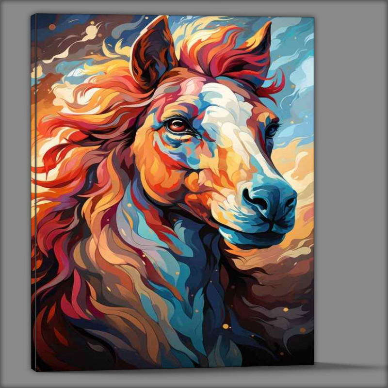 Buy Canvas : (Long main beautiful Horse)