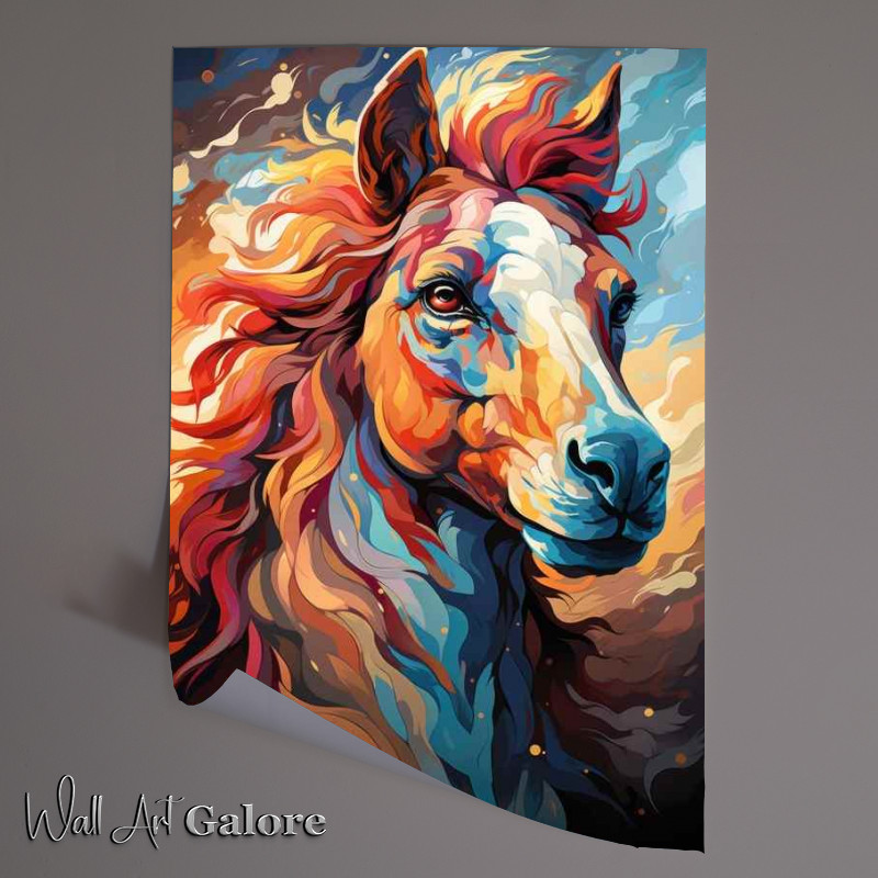 Buy Unframed Poster : (Long main beautiful Horse)