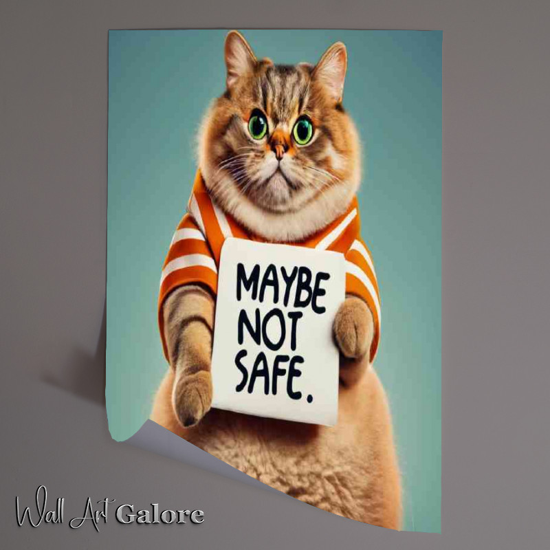 Buy Unframed Poster : (Maybe Not Safe Fat Cat)