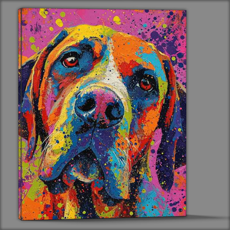 Buy Canvas : (Mr wonderful dog in a painted style)