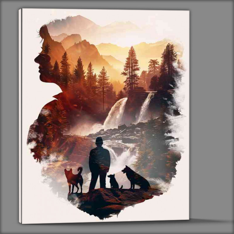 Buy Canvas : (Pack of Dogs in the mountains)