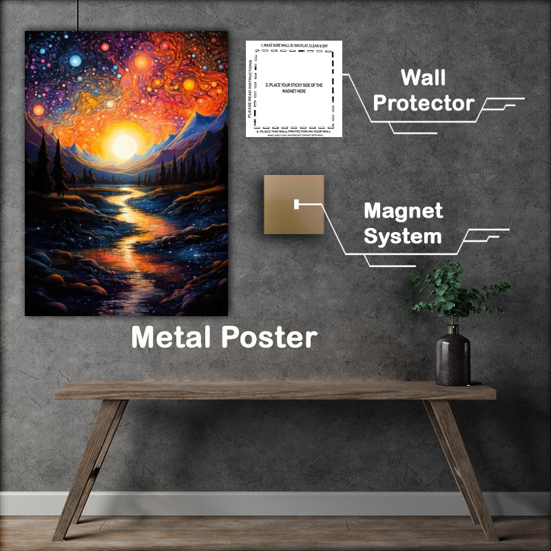 Buy Metal Poster : (Floating Sky Islands Odyssey)