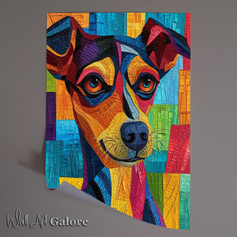 Buy Unframed Poster : (Painting depicting a dog with multi colored)