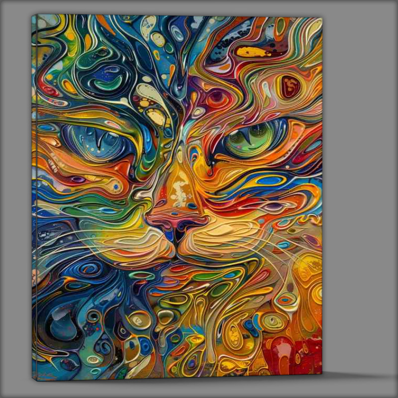 Buy Canvas : (Psychedelia painting a Cats face)