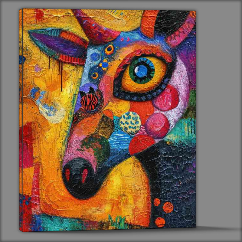 Buy Canvas : (The Abstract bul in a colourful form)