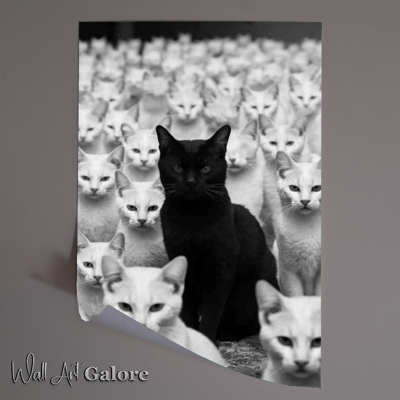 Buy Unframed Poster : (The Single black cat)