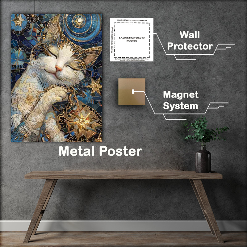 Buy Metal Poster : (The Sleeping cat)