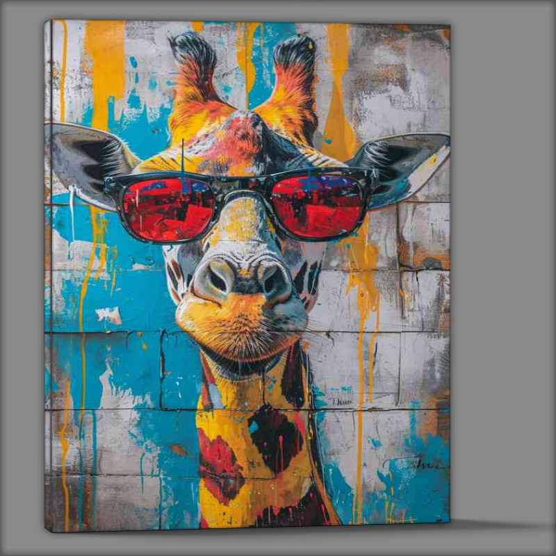 Buy Canvas : (The face of the sunglasses giraffe)