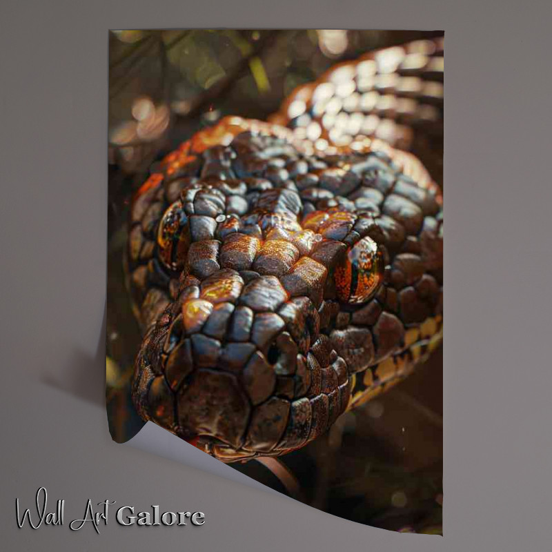Buy Unframed Poster : (Big snake with big eyes and red tongue)