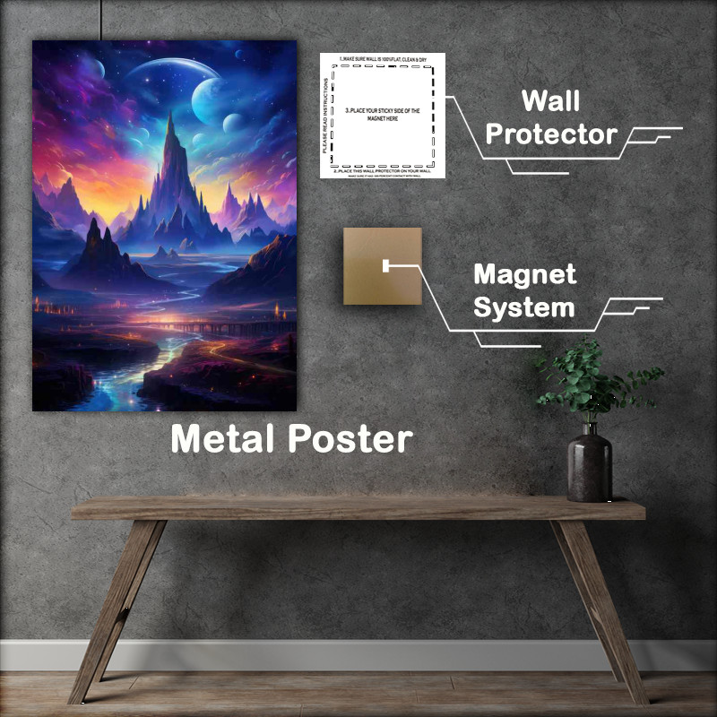 Buy Metal Poster : (Golden Hour over Wizard's Peak)