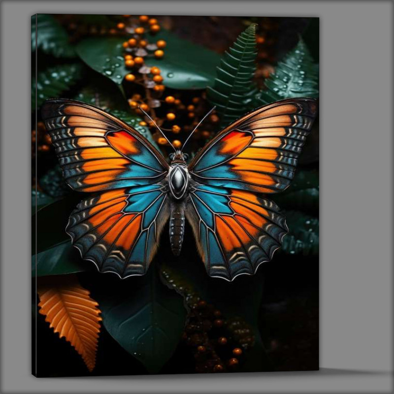 Buy Canvas : (Butterfly with green foliage)