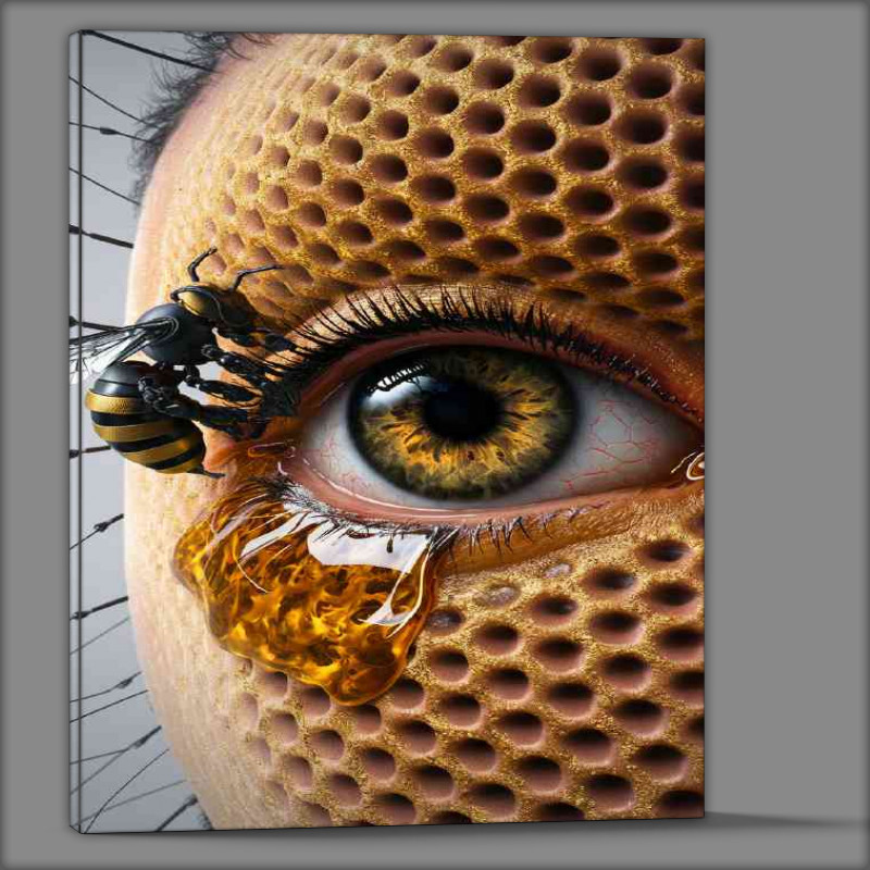 Buy Canvas : (Honeycomed Face with honey and bees)