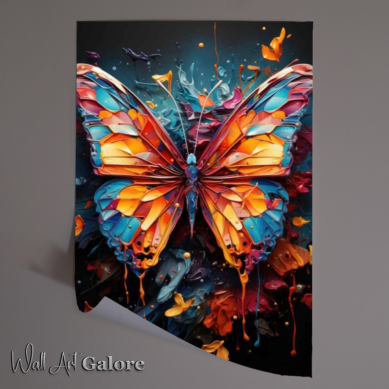 Buy Unframed Poster : (Multi coloured butterfly)