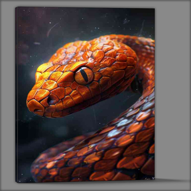 Buy Canvas : (Snake with orange head)