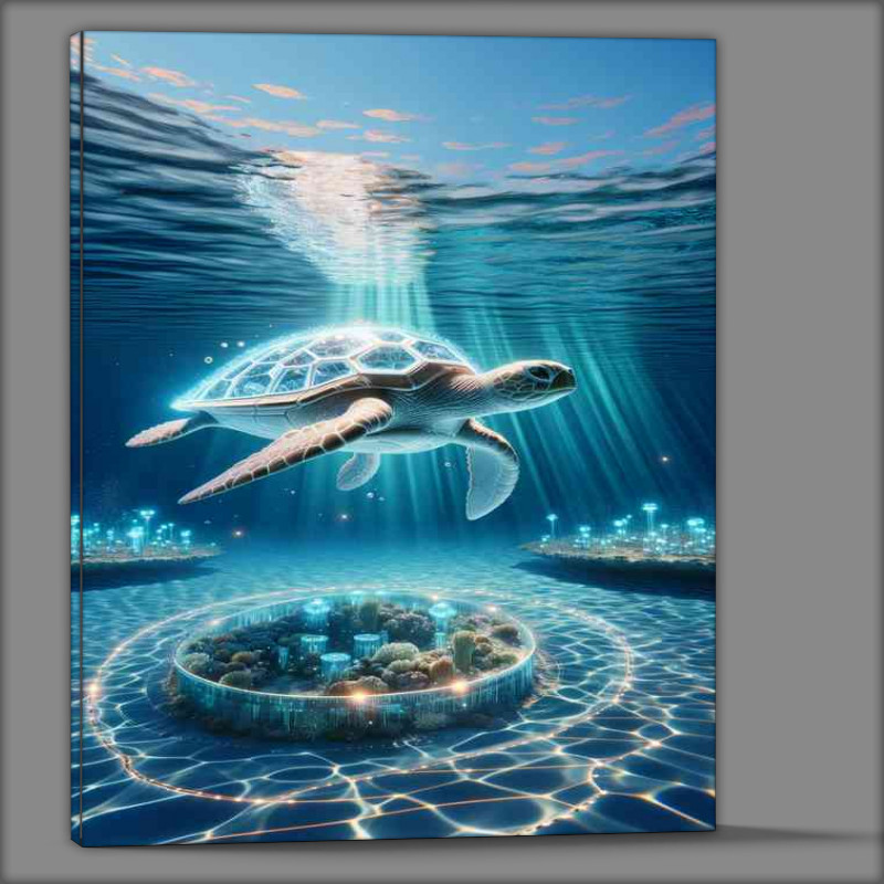 Buy Canvas : (Bio engineered turtle with a crystalline shell)