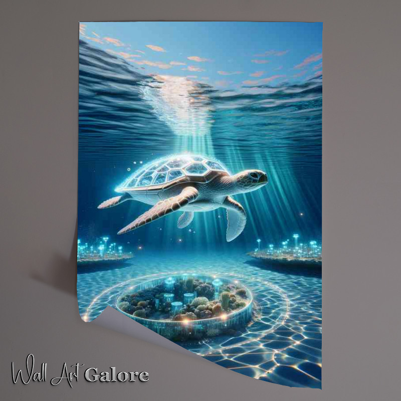 Buy Unframed Poster : (Bio engineered turtle with a crystalline shell)