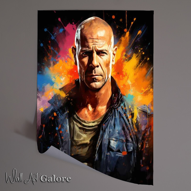 Buy Unframed Poster : (Bruce Willis Very colourful)
