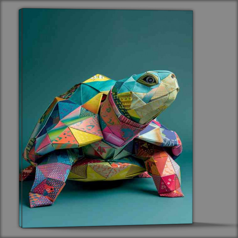 Buy Canvas : (Geometric patterns of various colors covering the Turtles shell)