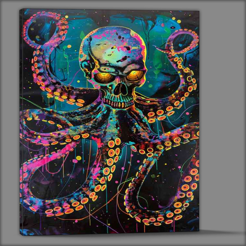 Buy Canvas : (Octopus is shown with glowing tentacles and eyes)