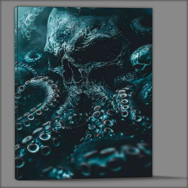 Buy Canvas : (Octopus with tentacles dark sea)