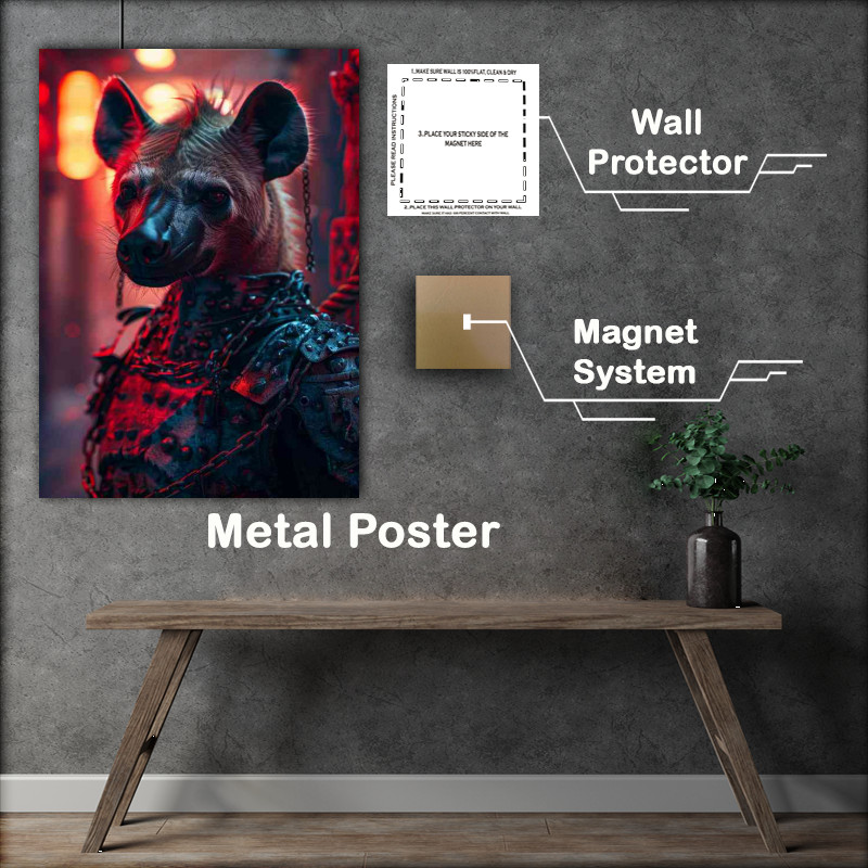 Buy Metal Poster : (A Hyena dressed in armor)