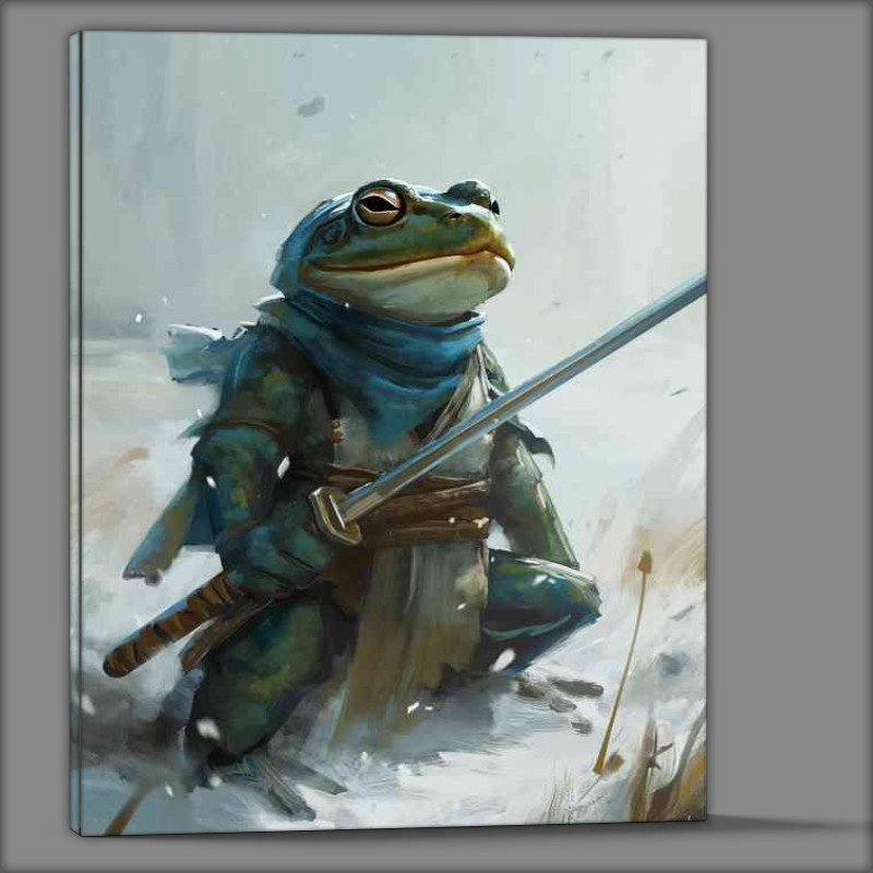 Buy Canvas : (A frog with a sword)