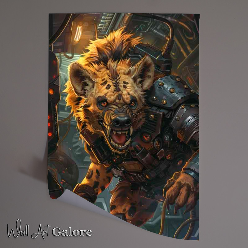 Buy Unframed Poster : (Angry Hyena with amour battle ready)