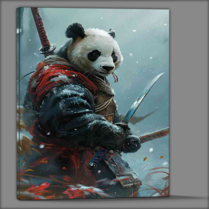 Buy Canvas : (Asian panda bear in samurai style)