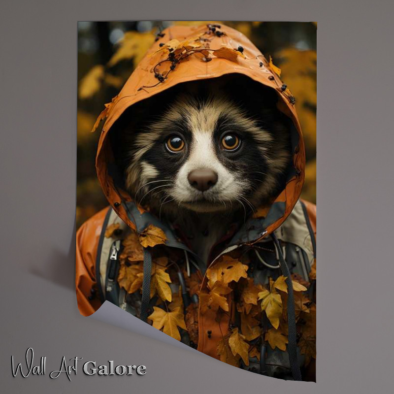 Buy Unframed Poster : (Gerry the Raccon in a winter coat)