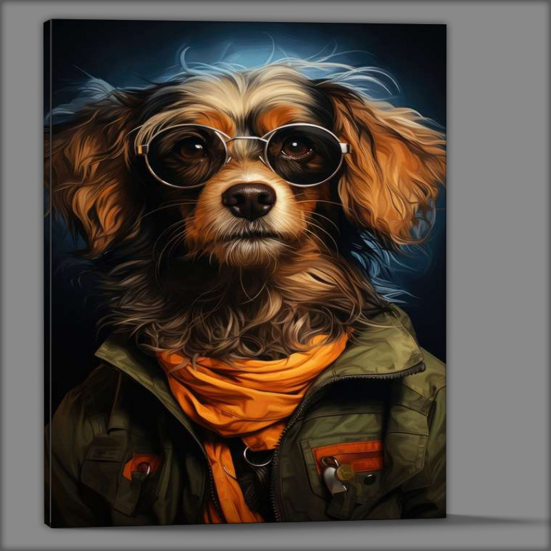 Buy Canvas : (Little Dog ready for school)