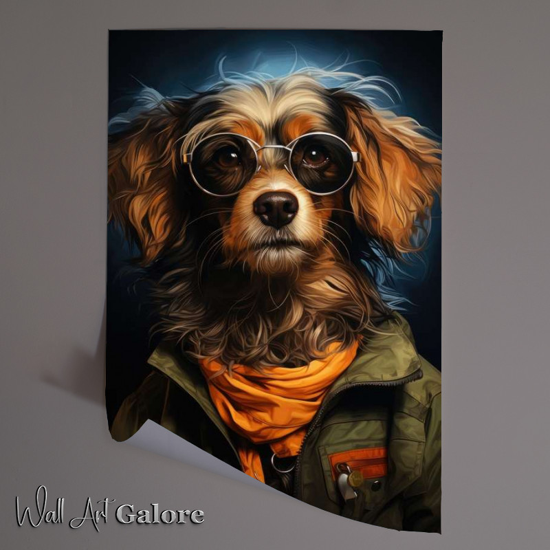 Buy Unframed Poster : (Little Dog ready for school)
