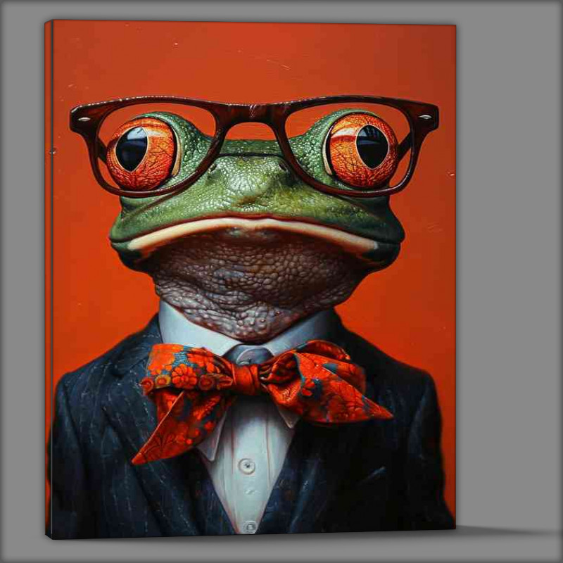 Buy Canvas : (Marcus the frog wearing glasses realisum)
