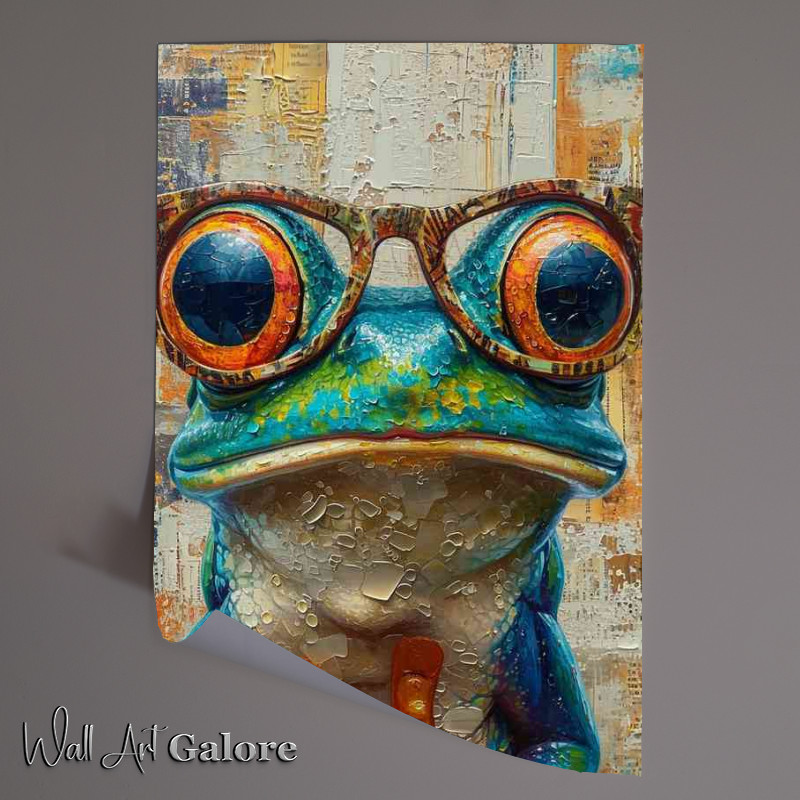 Buy Unframed Poster : (Painting of a frog in glasses)