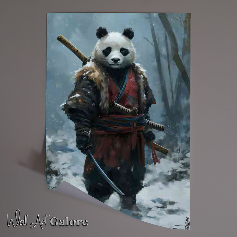 Buy Unframed Poster : (Panda bear with his swords)