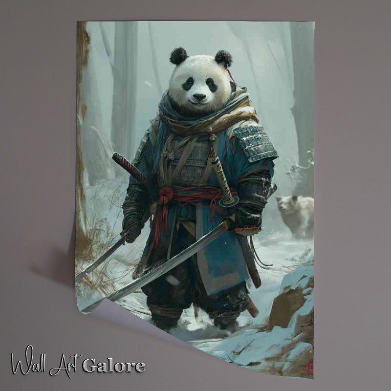 Buy Unframed Poster : (Samurai panda bear in the woods)