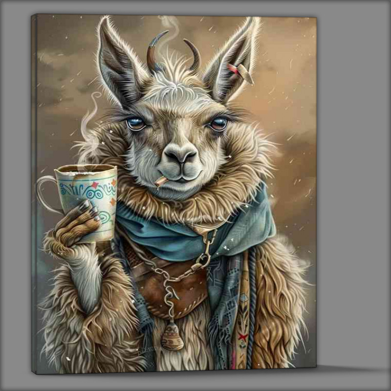 Buy Canvas : (Style coffee and the Llama)