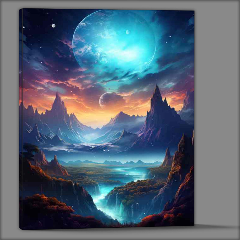 Buy Canvas : (Luminous Moonlit Meadows)