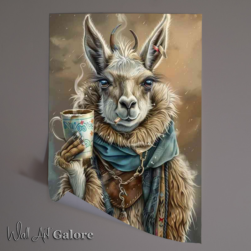 Buy Unframed Poster : (Style coffee and the Llama)