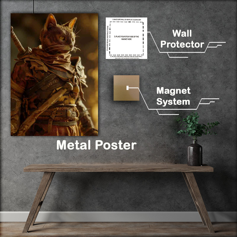 Buy Metal Poster : (The Brown cat warrior)