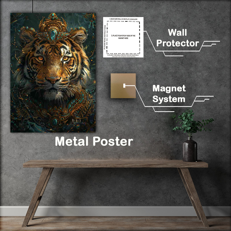 Buy Metal Poster : (Tiger with a crown)